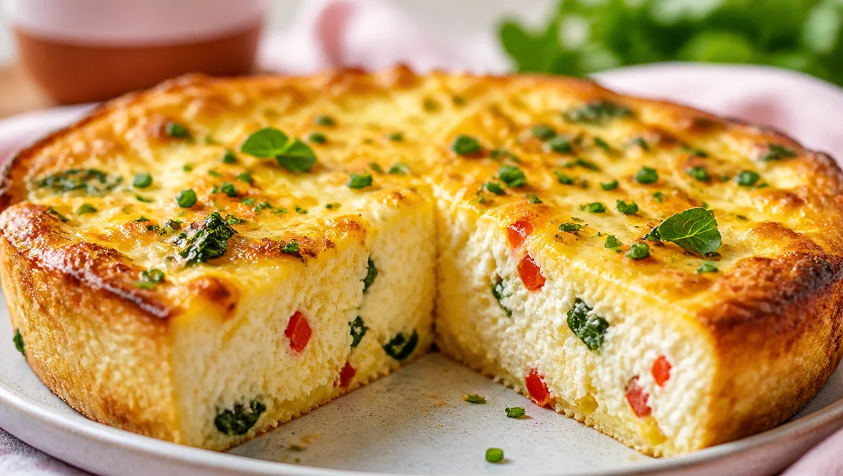High Protein Cottage Cheese Crustless Quiche