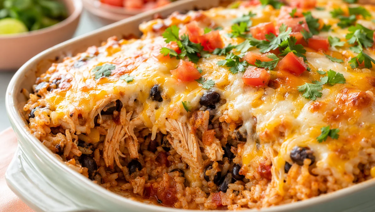 Quick Chicken Burrito Bake