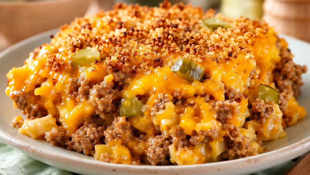 Turkey Cheeseburger Casserole