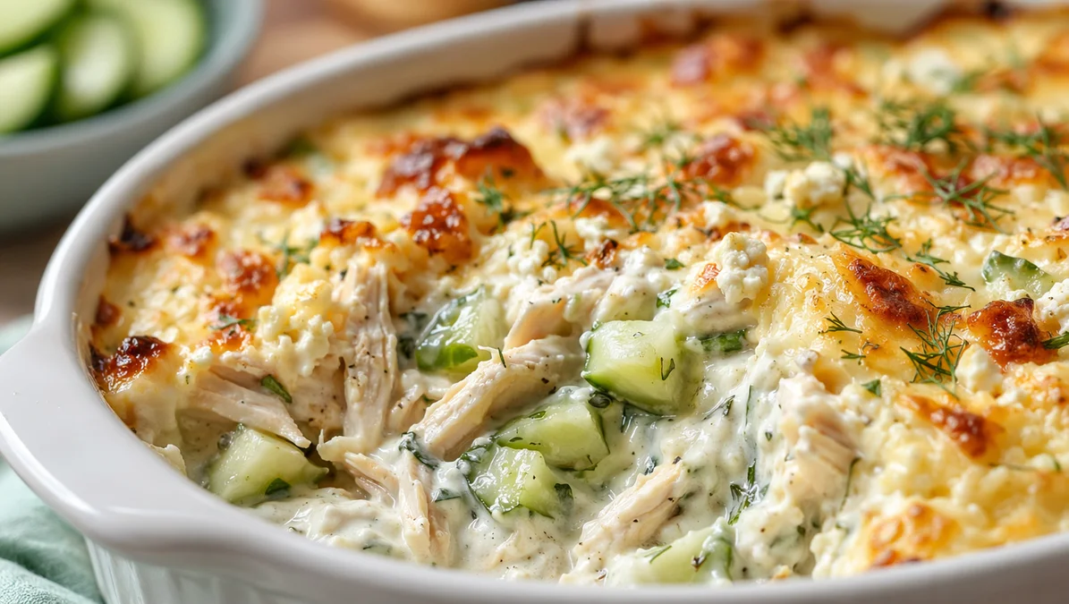 DUMP AND BAKE CHICKEN TZATZIKI CASSEROLE