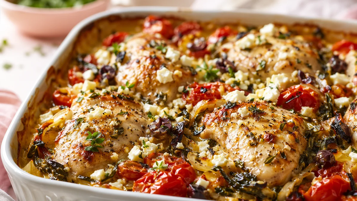 Weeknight Greek Chicken Casserole