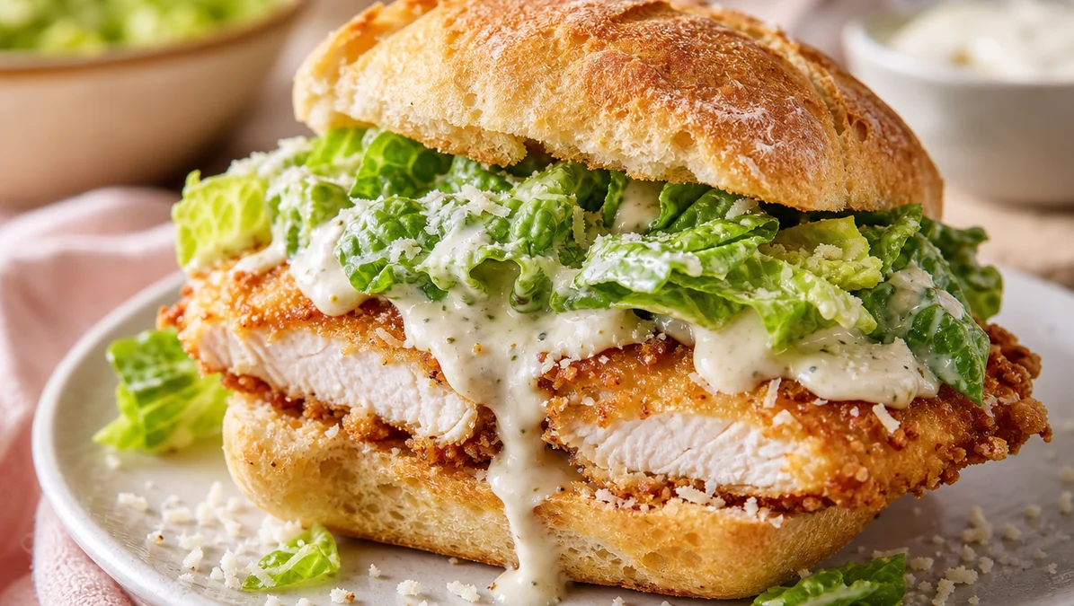 Crispy Chicken Caesar Sandwich - Chili to Choc
