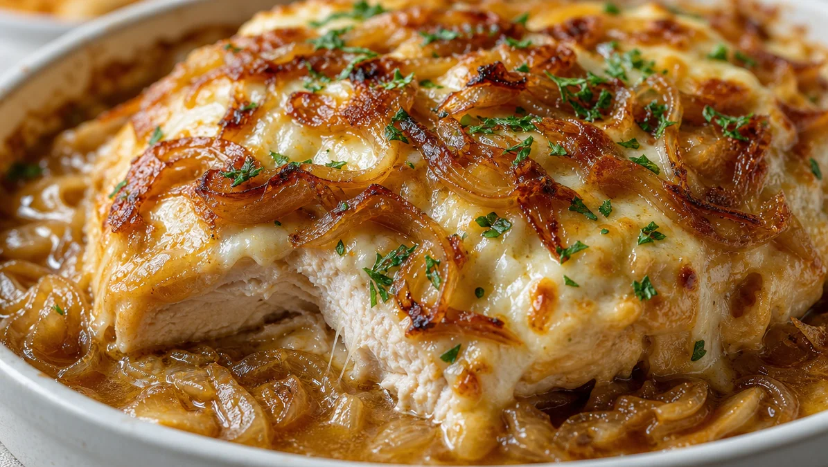 French Onion Chicken Bake