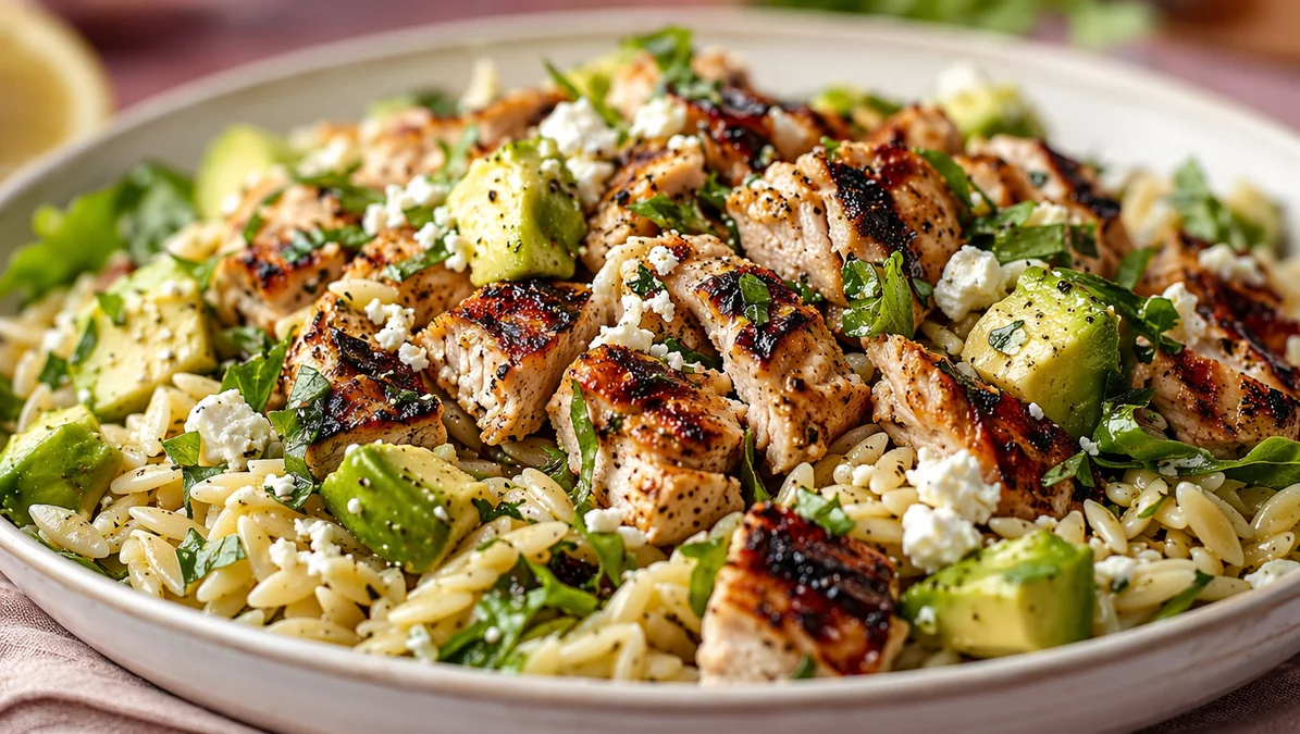 Grilled Chicken Orzo Salad