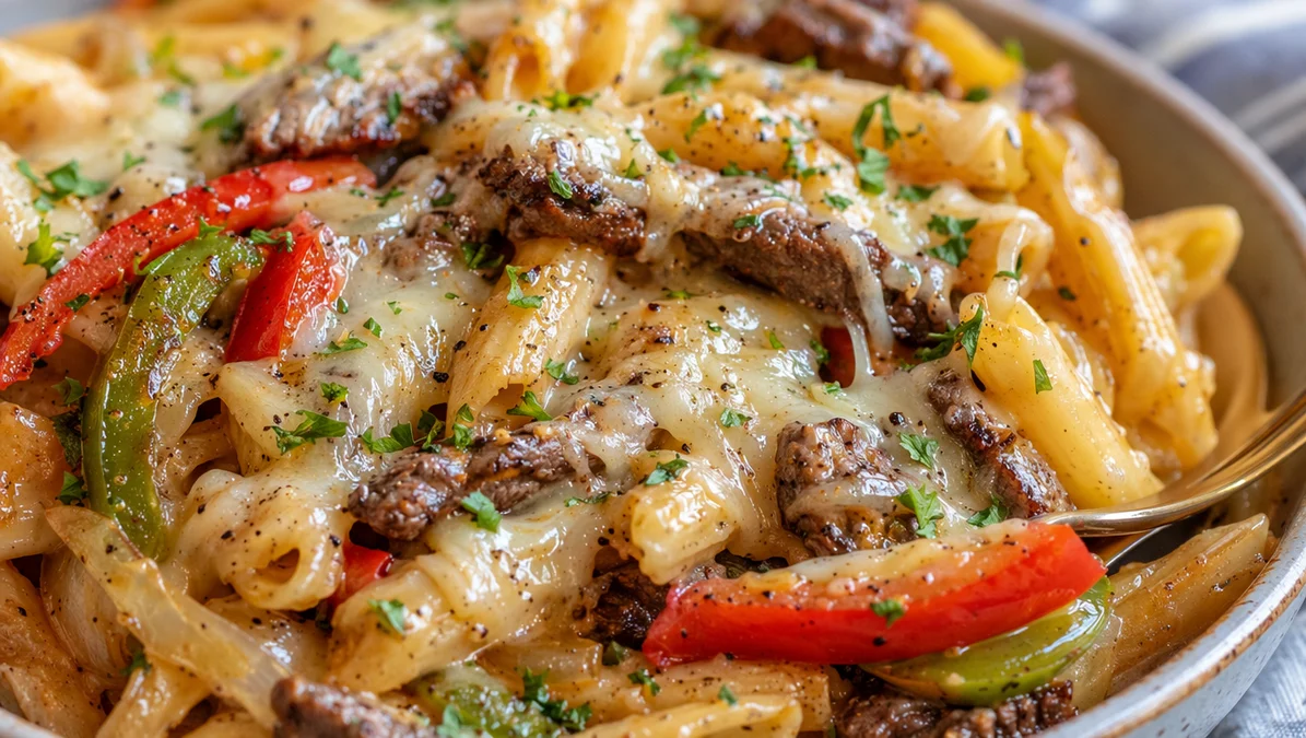 Cheese Steak Pasta Dinner