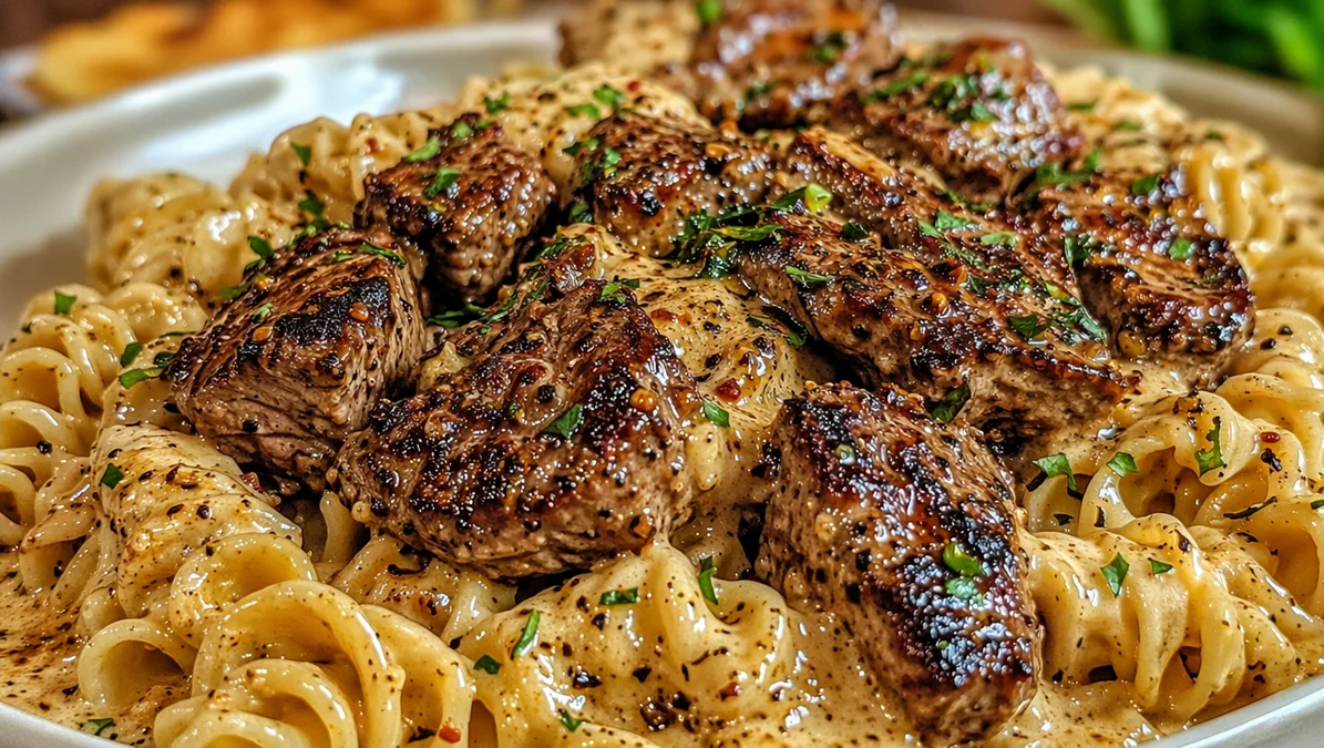 Cajun Alfredo Steak Bites