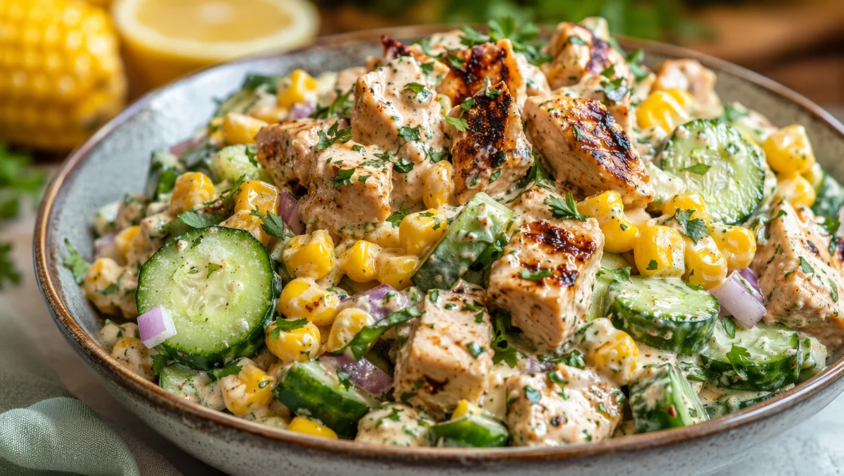 Creamy Cucumber Chicken Bowl