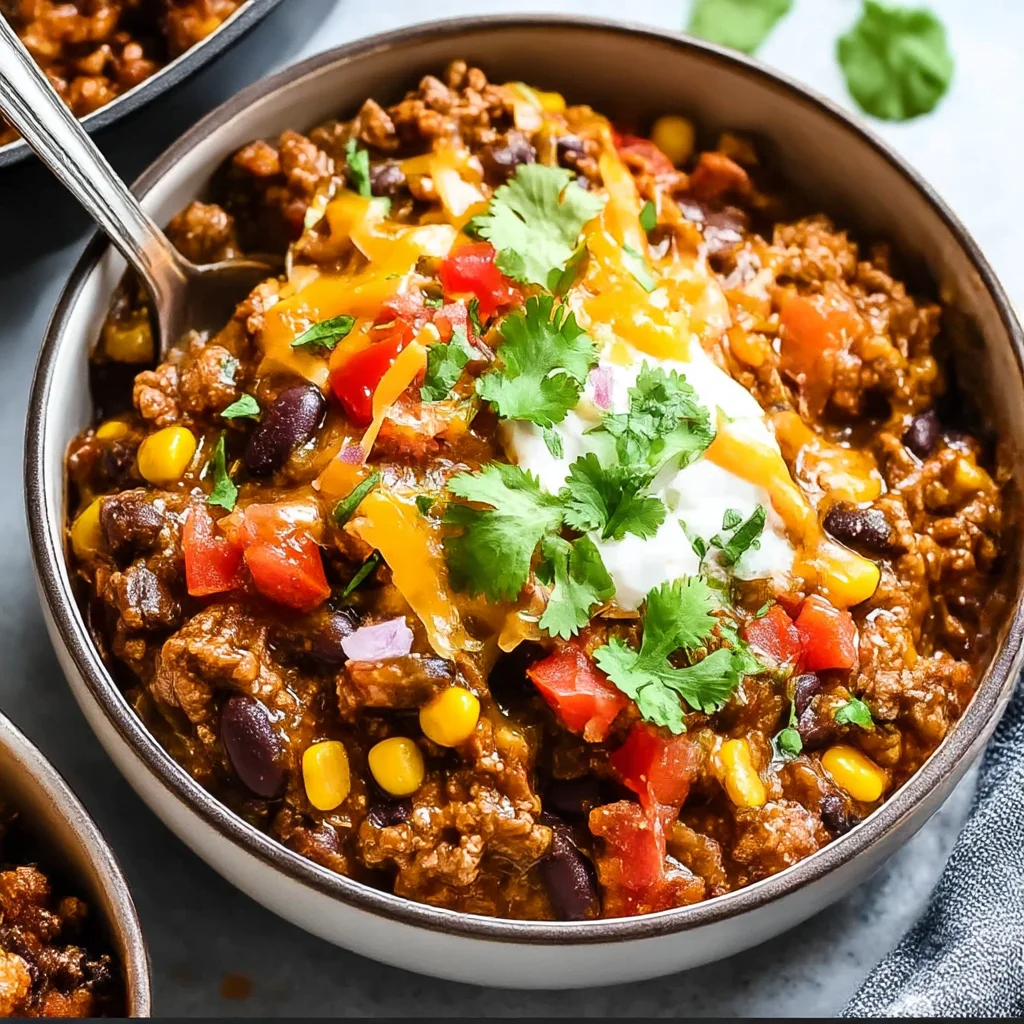 Slow Cooker Taco Casserole Easy Dinner