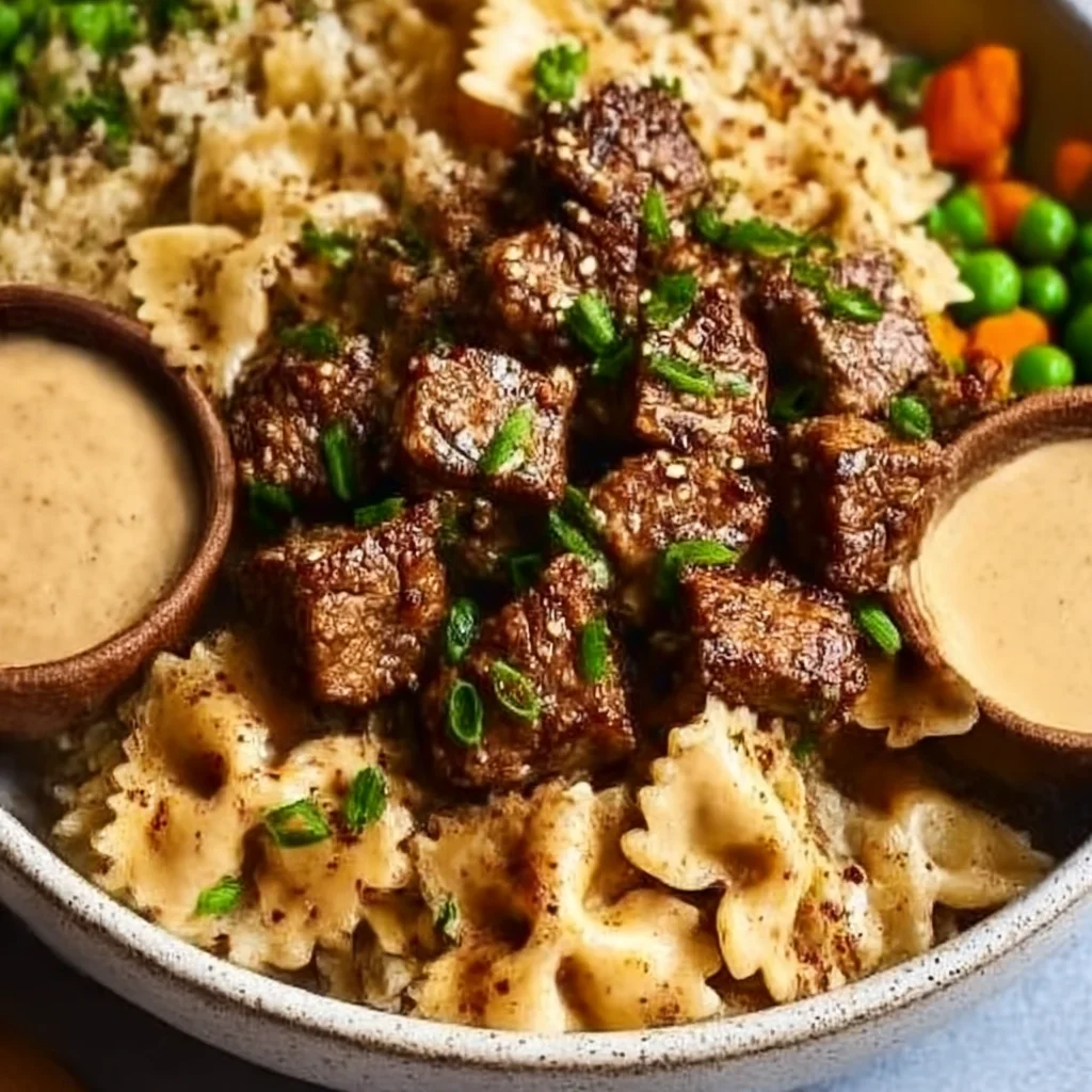 Cheesy Cajun Alfredo Bowties with Ground Beef