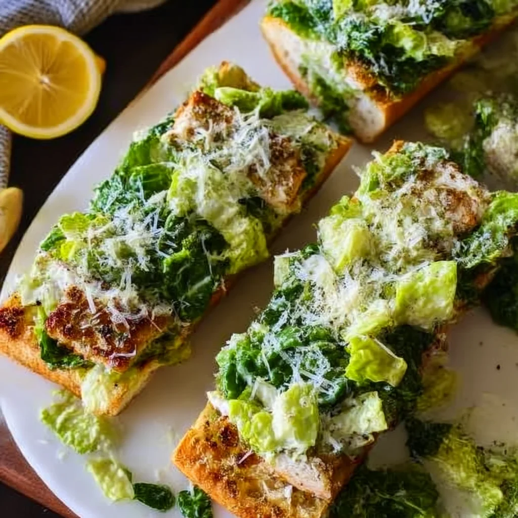 Garlic Bread Chicken Caesar Salad Subs with Buttery Toasted Hoagie Rolls