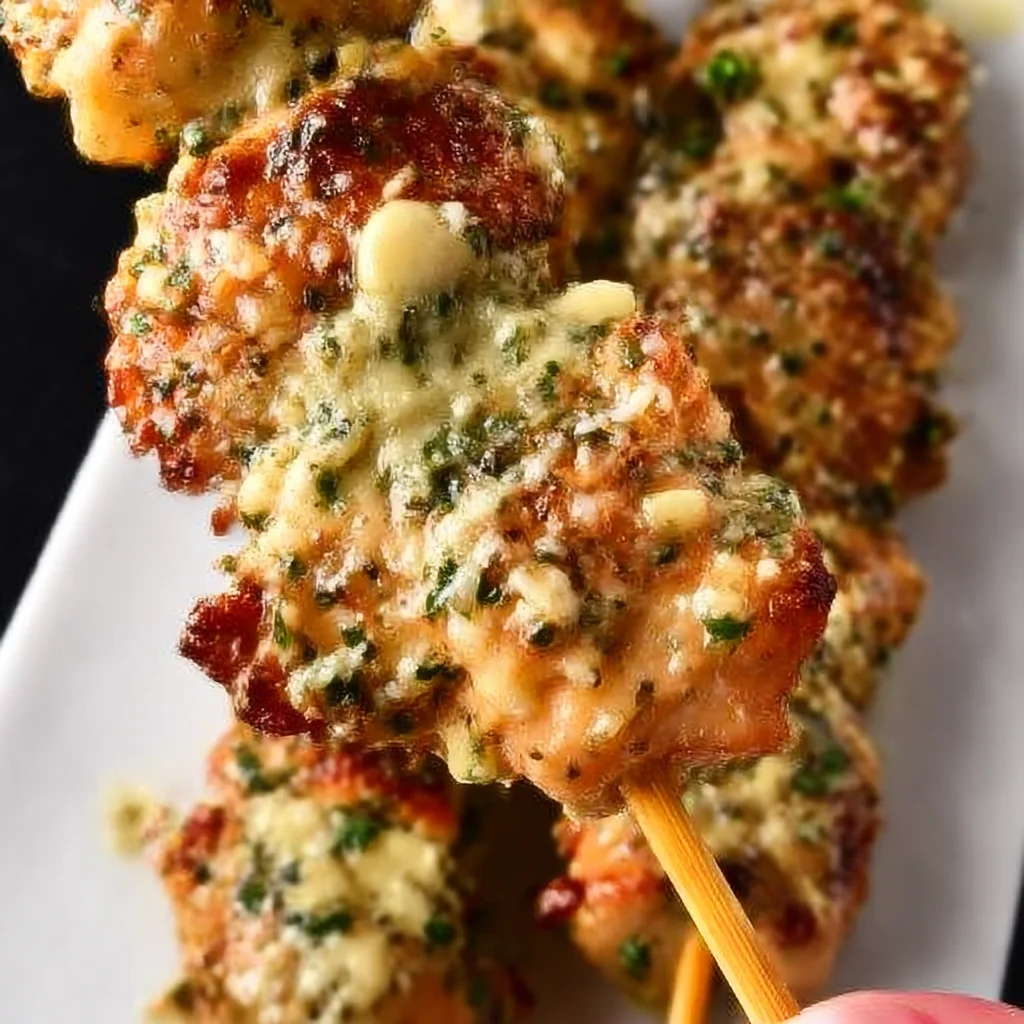 30-Minute Garlic Parmesan Chicken Skewers