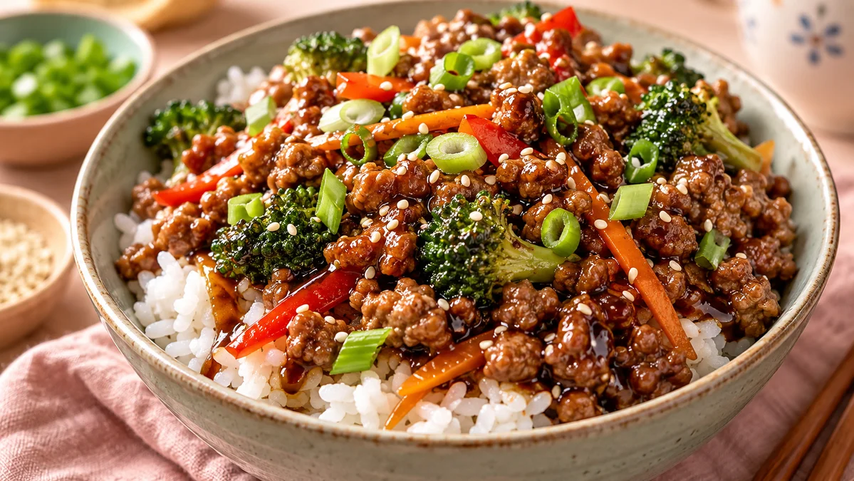 Ground Turkey Teriyaki Rice Bowls 30 Minute Stir Fry