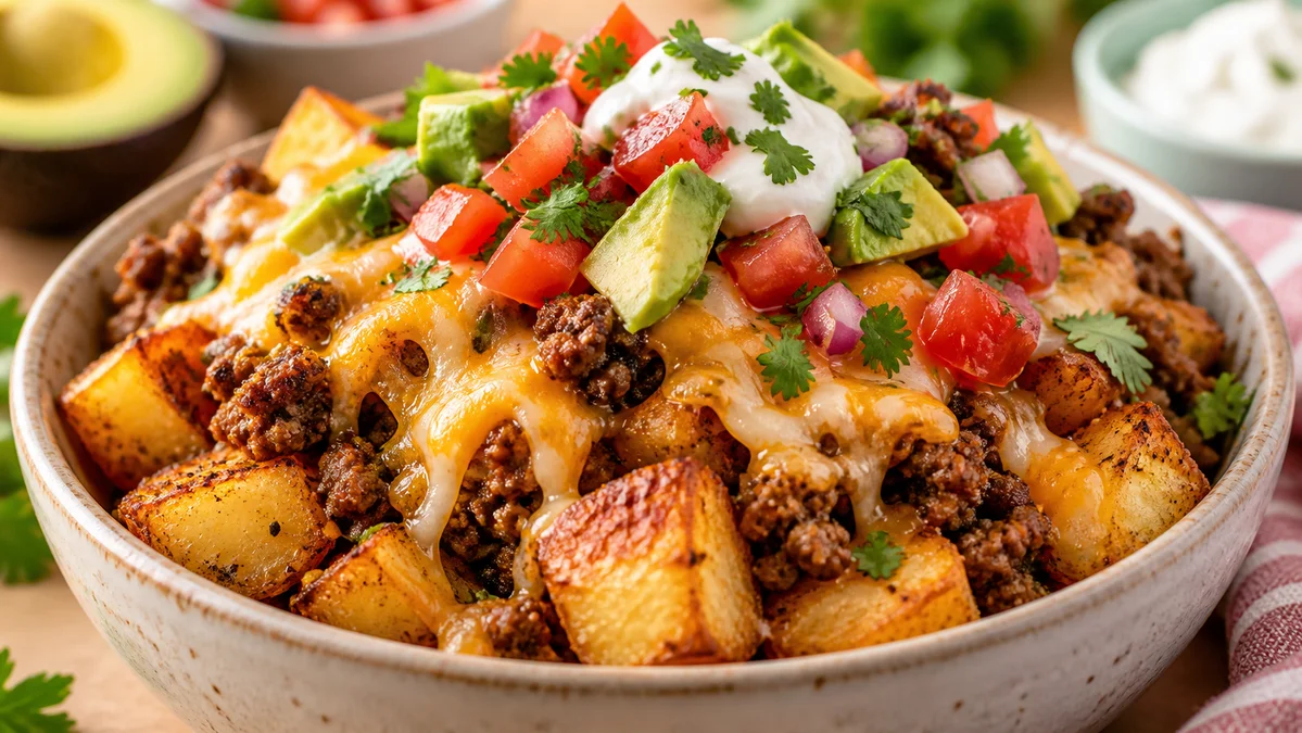 Loaded Potato Taco Bowl: Cheesy Weeknight Family Dinner